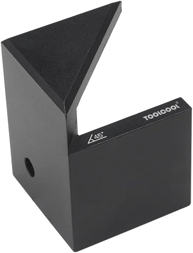 TOOLCOOL Center Finder Tool Woodworking Centering Tool 45 Degree Angle Marker Center line Scriber Aluminum Alloy - Black