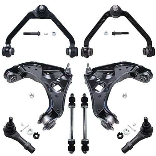 Detroit Axle - Front 8pc Control Arms Kit for Ford Explorer Ranger Mazda B2500 B3000 B4000 Mercury Mountaineer, 4 Upper & Lower Control Arms w/Ball Joints 2 Outer Tie Rods 2 Sway Bars Replacement