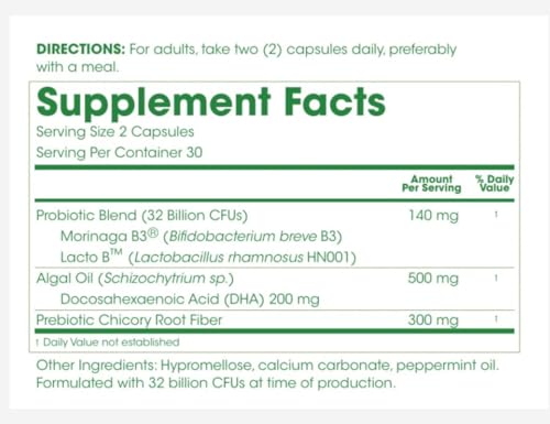 Image of Prolon L-Biome, 100% Vegan Fasting Prebiotics & Probiotics for Women & Men Digestive Health, Microbiome Supplement for Healthy Gut, 60 Capsules