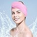 Hoteam 30 Pack Spa Headband Facial Esthetician Hair Wrap for Women Adjustable Makeup Sports Shower Stretch Towel with Tape(Pink)