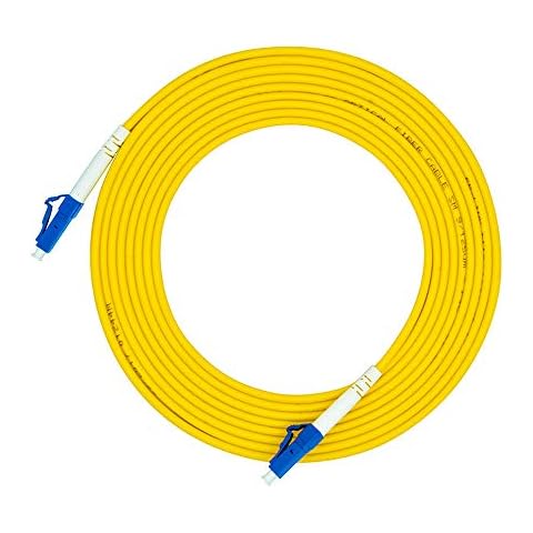 Jeirdus 10 Meters 33ft LC to LC Fiber Optic Cable Jumper Optical Patch Cord Simplex Single-Mode 9/125 LC-LC Cover