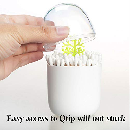 Qtip and Toothpic Holder, Cotton Ball Holder, Q-tip Dispenser Apothecary Jars Bathroom, Acrylic Cotton Swab Holder Organizer Container for Q-Tips, Cotton Rounds, Balls, Cotton Swabs, Makeup Sponges - Thumbnail 6