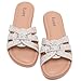 Ruiee Wide Width Sandals for Women, Fashion Slide Sandal Diamond Sparkly Bling Casual Dressy Flat Slides Comfort Bride Wedding Summer Slip on Wide Feet Womens Sandals. 250776 Gold Size8