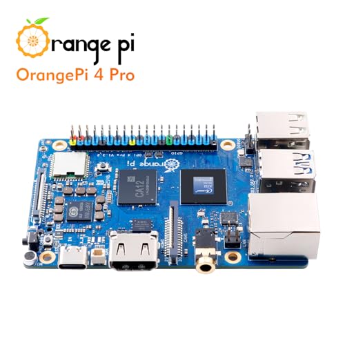 Image of Orange Pi 4 Pro 4GB LPDDR5 8 Core 64 Bit Single Board Computer, 3TOPS AI NPU Allwinner A733 WiFi 6 & Bluetooth 5.4 Frequency 2.0GHz Mini PC Run Android, Linux, Orange Pi OS