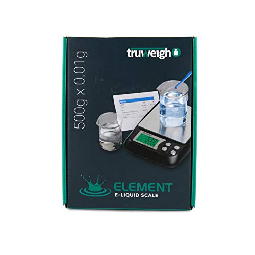 Truweigh Element Digital Liquid Scale (500G X 0.01G Black) Diy Liquid Scale - Baking Scale - Digital Kitchen Scale - Scientific Digital Scale - Scientific Lab Scale - Rechargeable Food Scale With Cord #TOP7