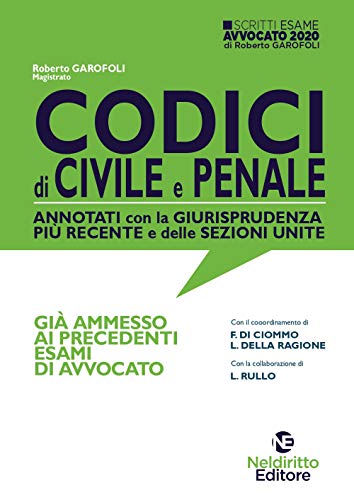  Codice Esame Avvocato 2020: CODICE DEI CONTRASTI CIVILE E PENALE ANNOTATI CON LA GIURISPRUDENZA PIU\' RECENTE 2020