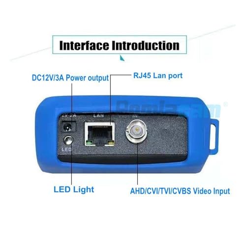 Comprobador de CCTV analógico e IP con salida PoE y rastreador de cables 6