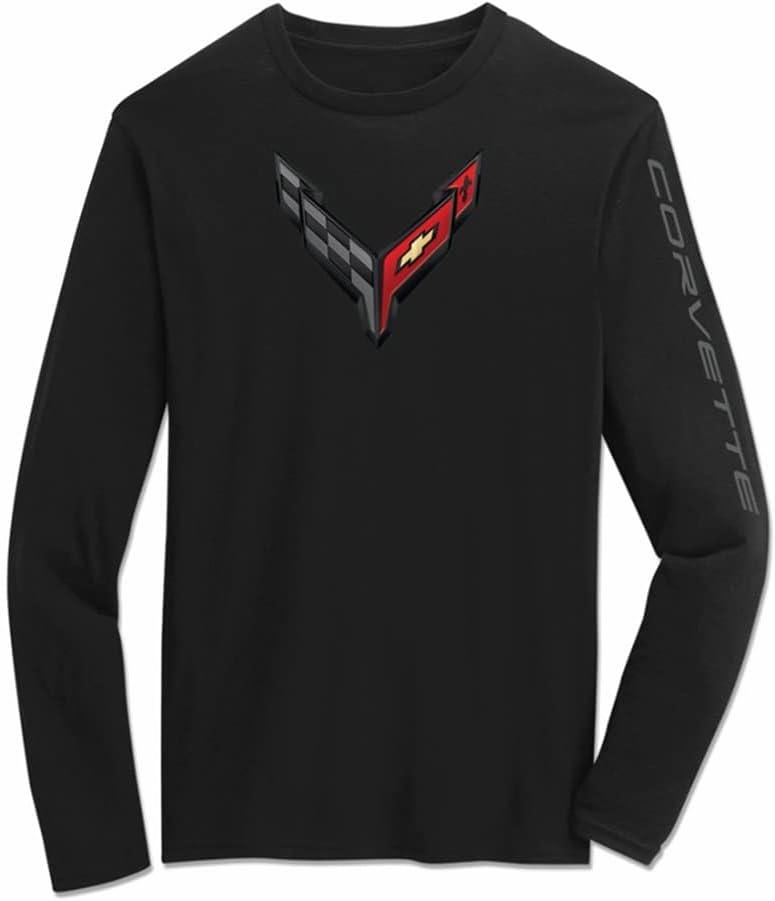 West Coast CorvetteC8 Corvette Next Generation Carbon Flash Long Sleeve T-Shirt - Black