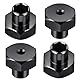 ZHRCFUN 4 Stück 5mm to 12mm (+10mm) Rad Hex Nabe Extender Adapter für WPL 1/10 D12 2wd 1/24 SCX24 RC Autos LKW Upgrade Teile
