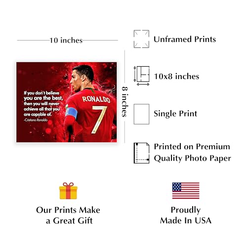 American Luxury Gifts If You Don'T Believe- Inspirational Quote Wall Art Decor, Motivational Soccer Player Print thumb #1