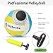 Portable Volleyball Net Set - Adjustable Height, Durable Net, Soft PU Volleyball & Pump, Carry Bag - Easy Setup for Backyard/Beach/Park, Ideal for Family Outdoor Games (Yellow, 20ft)