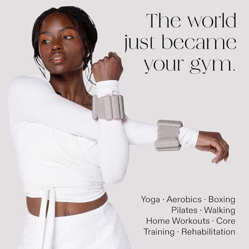 Image of Bala Bangles Wrist & Ankle Weights for Women & Men - Adjustable Weighted Bands - Soft Silicone Arm & Leg Weights for Pilates, Yoga, Walking, Barre, Home Workout & Strength Training Exercise