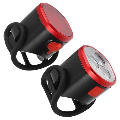 BESPORTBLE 2 Sets Rechargeable Bike Lights Set Bike Headlight Rear Light Charging Night Riding Safety Cycling