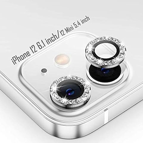Tensea Compatible with iPhone 12 / iPhone 12 mini Camera Lens Protector, 9H Tempered Glass Camera Cover Screen Protector for iPhone12 mini 5.4 inch / iPhone12 6.1 inch 2020 (Diamond) Cover