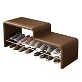 Confort optimal : Le meuble à chaussures et le banc à chaussures, deux en un, forment un duo parfait. Placé dans l'entrée, il facilite le quotidien et offre à vos invités une ambiance chaleureuse, évitant ainsi qu'ils n'aient à se tenir debout pour se chausser.