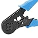 Baomain HSC8 16-4 Self-Adjustable Crimping Tool - Square 4-Sided Crimps - for 10-5 AWG Ferrules Wire Cable End Sleeves, Blue