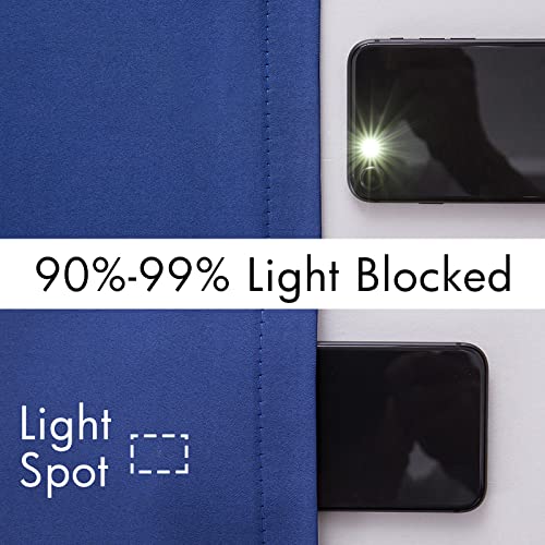 Miulee Blackout Valance Rod Pocket Thermal Insulated Window Treatment Tiers Solid Short Curtain For Small Window Bedroom 42 X 18 Inches 1 Panel Navy Blue #TOP1