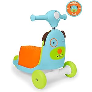 (1 Count (Pack of 1), Dog) – Skip Hop Kids 3-in-1 Baby Activity Walker & Ride On Scooter Waggon Toy, Dog