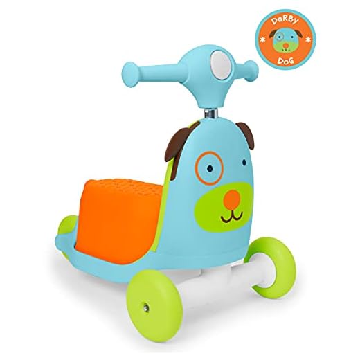 Skip Hop Kids 3-in-1 Baby Activity Walker & Ride On Scooter Wagon Toy, Dog