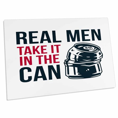 3dRose Takes in The Can - Real Men Take It in The Can - Desk Pad miniatura 1