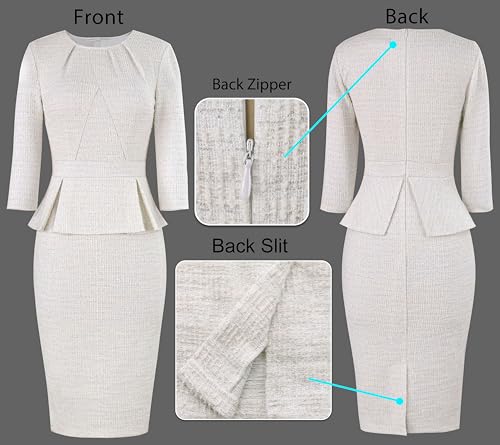 Image of VFSHOW Womens Peplum Work Business Office Church Bodycon Sheath Dress