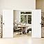 White 3-Panel + Black Door Knob