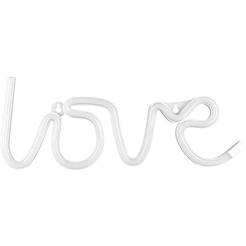 LED Leuchtschrift love in warmweiß/leuchtender Schriftzug zum Aufhängen
