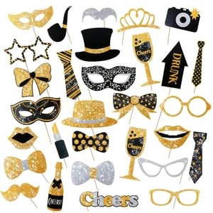 30 Pièces Accessoires de Photomaton pour Fête Anniversaire Mariage Bal