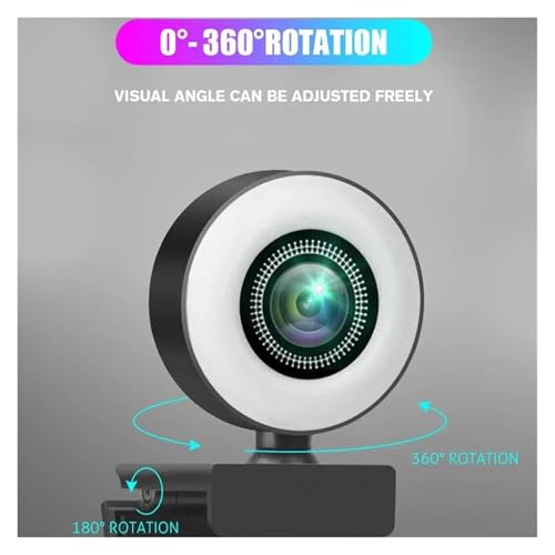 Webcam PC anti-teint terne Full HD 8MP avec micro pour visioconférence