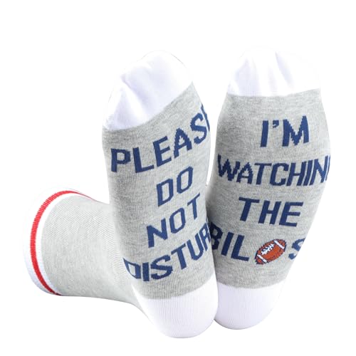 TSOTMO 2 Pairs Us Football Socks Please Do Not Disturb I’m Watching The B Socks Gift For Football Fans