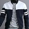 HAOLEI Men's Lightweight Jackets Full Zip Color Block Casual Light Jackets Patchwork Workout Running Athletic Bomber Jacket Sweatshirt Cardigan Varsity Coat with Zipper Plus Size 10-20 Navy #1