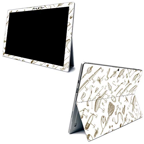 Image of MightySkins Carbon Fiber Skin for Microsoft Surface Pro 7 - Retro Lures | Textured Carbon Fiber Finish | Easy to Apply, Remove, and Change Styles | Made in The USA