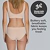 STEP ONE SmoothFit Bra. Ultra-Soft Women's Everyday Bra, Lifts & Supports and Feels Invisible on, Breathable Bamboo Moisture Wicking with Removable Cups Nude Sand X-Large #3