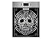Oedim Vinilo para Lavavajillas Calavera Fondo Negro, Vinilo Decorativo para lavavajillas, decoración para cocinas, Pegatina lavavajillas
