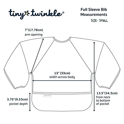 Tiny Twinkle Mess Proof Baby Bib, 2 Pack Long Sleeve Bib Outfit, Waterproof Bibs For Toddlers, Machine Washable, Tug Proof (Slate Olive, Large 2-4 Years) #TOP5