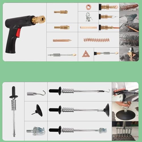 Maisutseb Extrator de amassados de soldador a ponto, kit de ferramentas de soldador de parafuso 3KW