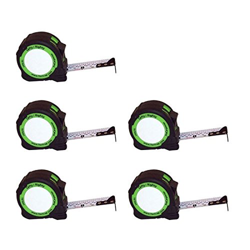 FastCap ProCarpenter Standard/Standard Reverse Measuring Tape - Ideal for Professionals and Home Improvement - with Lever Action Belt Clip and Dual Locking System - 16 foot, 5-Pack - FASTC-5E