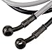 Mtsooning Motorcycle Brake Hose, 90cm Universal Hydraulic Clutch Oil Pipe, Motocross Braided Replacement for Pit Dirt ATV Sport Bikes Silver