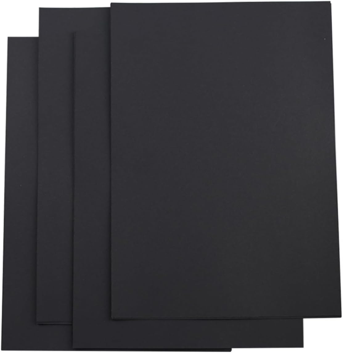 MAGICLULU 100 Pcs A4 Black Thick Kraft Paper 150gsm DIY Drawing and Painting Paper Easy to Write and Cut for Scrapbook and Decals