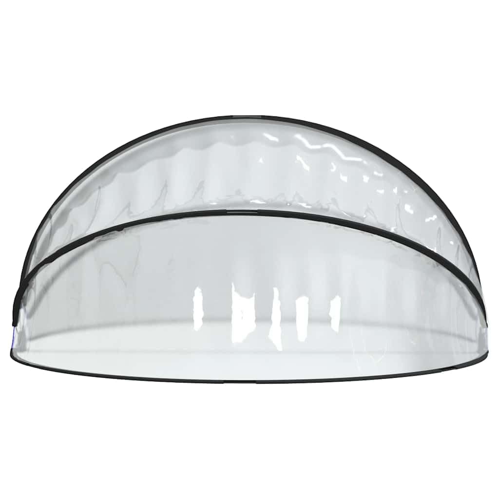 Mangloder - Cúpula redonda para piscina, 315 x 158 cm, PVC y fibra de vidrio, cubierta transparente para piscina, con UPF 30, mecanismo plegable, fijación, jardín exterior