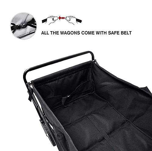 CCYENG Wäschewagen Handwagen, Trolley Gartenwagen Faltbarer Ziehwagen Handwagen Gartentransportwagen, Zusammenklappbarer Campingwagen Mit Futter, Zusammenklappbarer F – Bild 5