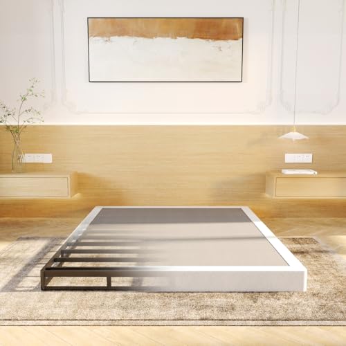 LUMUNANCE Box Spring Queen Size Bed Base 5-Inch Height Mattress Foundation with Fabric Cover Box Spring for Queen Bed Easy Assembly