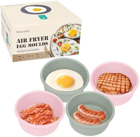 BREANIFULL 12 stuks 7,5 x 5,4 x 3 cm siliconen eierwilders, siliconen ovenschalen voor luchtfriteuse, grote muffinvormpjes, Air Fryer Eggs Ramekins, must-have voor luchtbraden, roze grijs blauw BREANIFULL 12 stuks 7,5 x 5,4 x 3 cm siliconen eierwilders, siliconen ovenschalen voor luchtfriteuse, grote muffinvormpjes, Air Fryer Eggs Ramekins, must-have voor luchtbraden, roze grijs blauw
