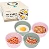 Air Fryer Egg Moulds, 5.25 inch Nonstick Silicone Ramekins for Air Fryer, Oven and Microwave,Reusable Food Grade Air Fryer Accessories for Cooking Baking -4PACK