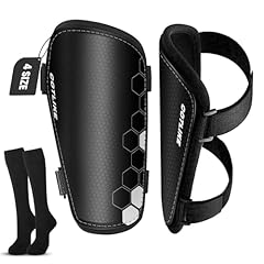 Black 1 Pack Soccer Shin Guards + Socks