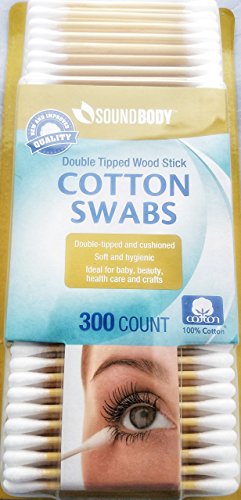 Double Tipped Wood Stick Cotton Swabs 300 Count