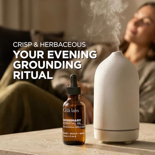 Image of 100% Pure Rosemary Essential Oil - 4 Fl Oz - Rosemary Oil for Hair, Skin, Diffuser, Aromatherapy & DIY Candle Making Scent
