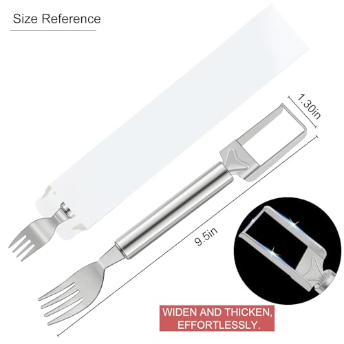 2-in-1 Watermelon Slicer & Fork – Stainless Steel Fruit Cutter Tool for Watermelon, Mango, Pitaya – Portable for Camping, Picnics, Home, Parties – Effortless Cubes & No Mess by IOKUKI - Image 5