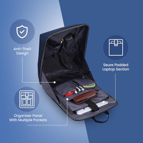 Image of Protecta Quest 18 Liters Anti-Theft Hard Laptop Backpack for Laptops With Screen Size up to 15.6 Inches and 16 inch MacBoooks
