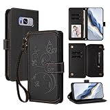 [Premium Wallet] Étui portefeuille en cuir premium exclusivement conçu pour Samsung Galaxy S8 Plus. Veuillez vérifier la taille de votre téléphone avant l'achat – les images du produit ne sont qu'à titre de référence.